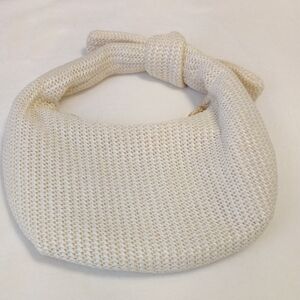 Urban Expressions Cream Knit Hobo Bag